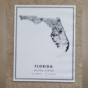 Florida map print